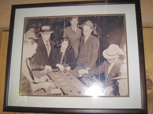 Vintage Casino Picture Las Vegas Framed Faro Gambling Old Photo Original Nevada