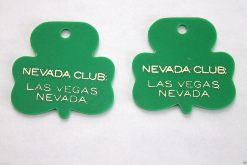 vintage vegas shamrock keyrings earrings